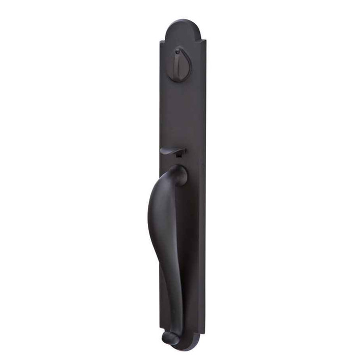 Emtek Emtek 450332 Greeley Entrance Handleset - Sandcast Bronze Tubular - Dummy EMTEK-450332