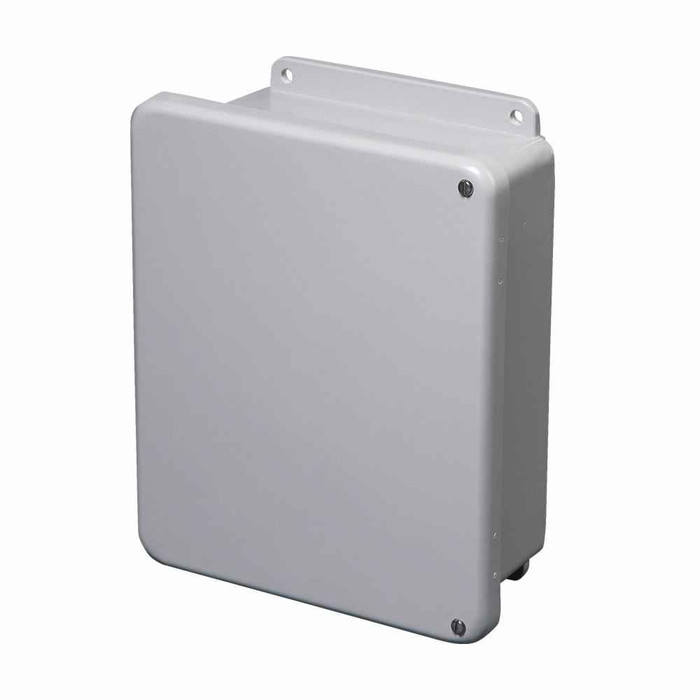 B-Line 664-4XFCHSC Eaton series JIC panel enclosure, 7.50" height, 4.75" length, 5.43" width, NEMA 4X, Hinged cover, 4XFCHSC enclosure, Wall mount, Medium single door, External mounting feet, Fiberglass, Seamless poured in-place gasket