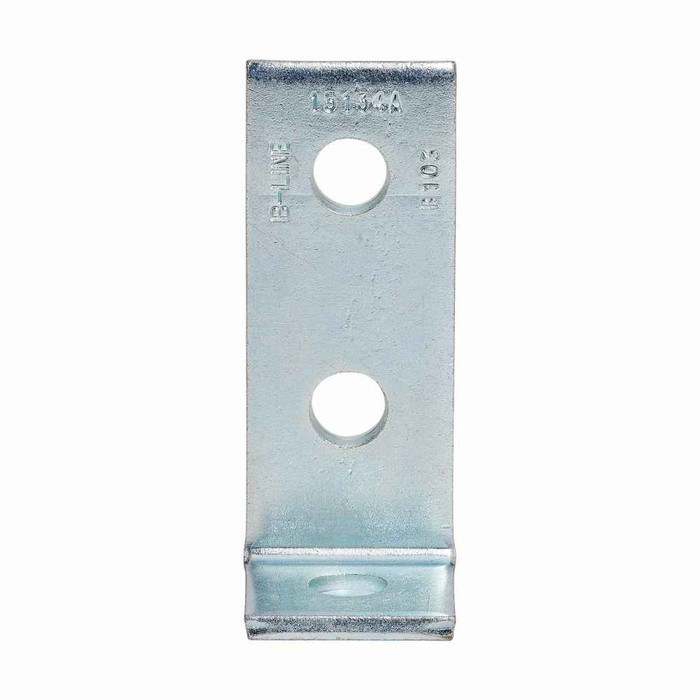 B-Line B104HDG Eaton series strut fittings and accessories, 4.12" Height, 4.12" Length, 1.62" Width, .78lbs, Steel, Pre-assembled fitting, Four hole corner angle, 90 deg, pre-assembled, Hot-dipped galvanized
