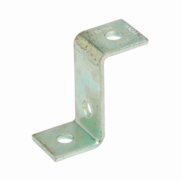 B-Line B110HDG Eaton series strut fittings and accessories, 3.5" Height, 3.5" Length, 1.62" Width, .70lbs, Steel, Offset size 3-1/2 in, Three hole z-support, Thickness 1/4 in, Hot-dipped galvanized