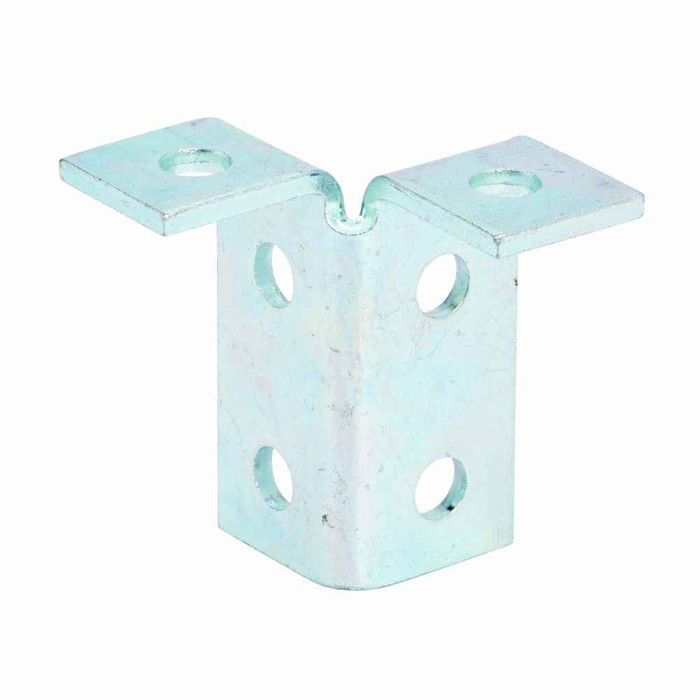 B-Line B120GRN Eaton series strut fittings and accessories, 3.93" Height, 3.5" Length, 1.62" Width, 1.10lbs, Steel, Six hole double corner angle, 90 deg, Thickness 1/4 in, DURA GREEN