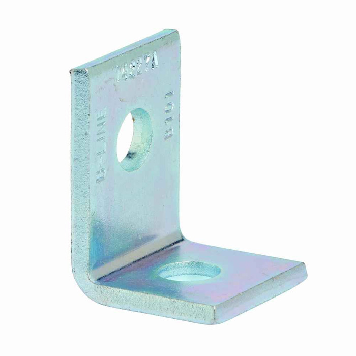 B-Line B101SS4 Eaton series strut fittings and accessories, 2.31" Height, 2.31" Length, 1.62" Width, 0.12lbs, Steel, Pre-assembled fitting, Two hole corner angle, 90 deg, Stainless steel type 304