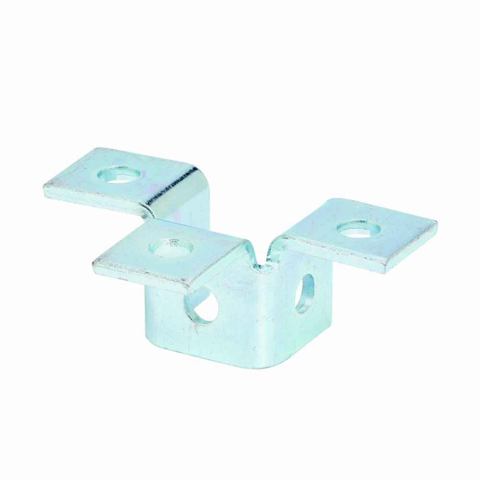 B-Line B122SS4 Eaton series strut fittings and accessories, 2.06" Height, 5.43" Length, 1.68" Width, 1.10lbs, Steel, Six hole triple wing fitting, Thickness 1/4 in, Stainless steel type 304