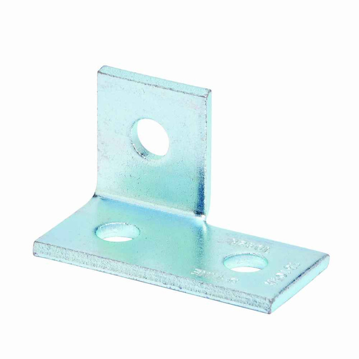 B-Line B236LSS4 Eaton series strut fittings and accessories, 3.5" Height, 2.06" Length, 1.87" Width, .65lbs, Steel, Left hand three hole offset bent angle, 90 deg, Stainless steel type 304