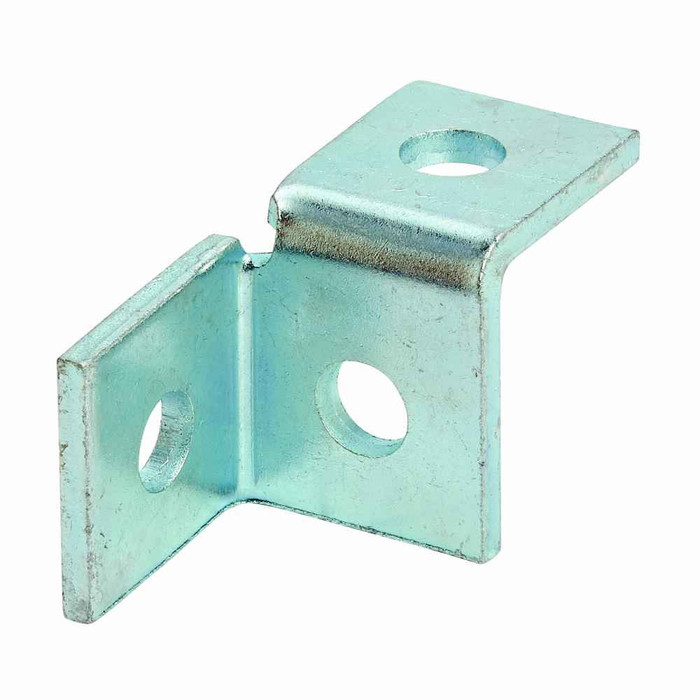B-Line B267LZN Eaton series strut fittings and accessories, 2.06" Height, 3.5" Length, 1.62" Width, .54lbs, Steel, Left hand three hole single corner wing fitting, Electro-plated