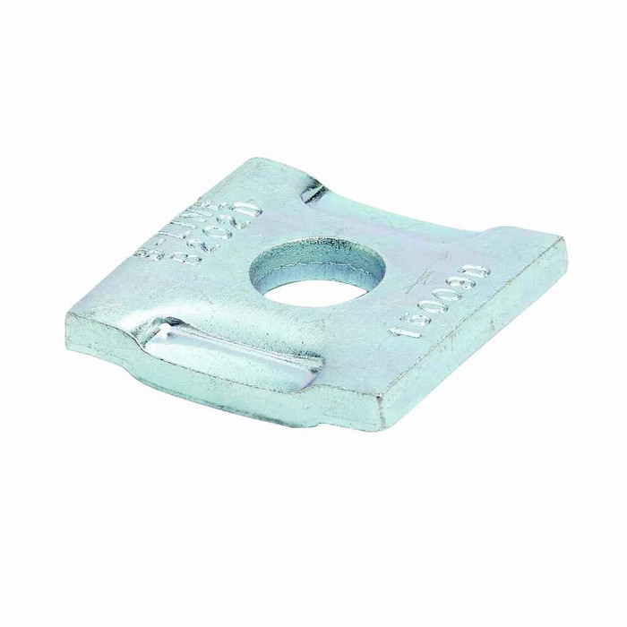 B-Line B202DZN Eaton series strut fittings and accessories, 1.62" Height, 1.62" Length, 1.62" Width, .17lbs, Steel, No twisr square washer, Hole size 9/16 in diameter | Bolt size 1/2 in, Electro-plated