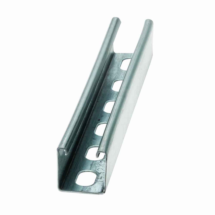 B-Line B24SH-120GRN Eaton series strut channel, 1.62" channel height, 120" channel length, 1.62" channel width, Steel, 14 Gauge, SH hole pattern, B24 channel type, DURA GREEN