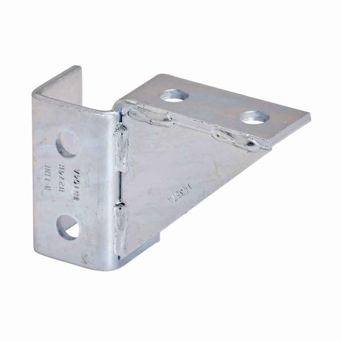 B-Line B274RSS6 Eaton series strut fittings and accessories, 3.93" Height, 5.67" Length, 1.68" Width, 1.76lbs, Steel, Right hand eight hole single corner gussetted wing fitting, Stainless steel type 316