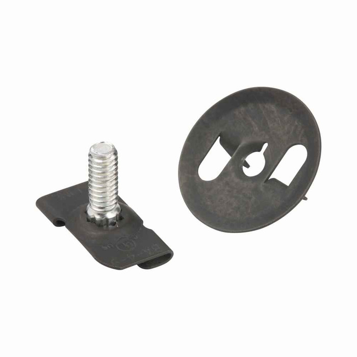 B-Line BA-4-9-W Eaton series acoustical tee and t-bar fasteners, Acoustical tee, 1" Height, 1" Length, 1" Width, 0.032lbs, Stud length: 0.63", 0.56" Twist fasteners, 40 lbs load capacity, White