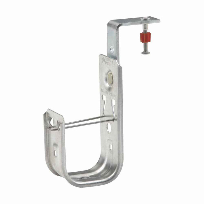 B-Line BCH32-PNA Eaton series datacomm and low voltage support fasteners, Exclusive 1-1/4" drive pin pre installed,Pins rated for concrete up to 4000 psi, Drive pin fastener, 2" Hook, 1 J-hook, Load capacity of 30 lbs, Steel