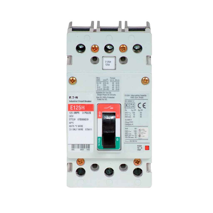 B-Line EGH3015FFG Eaton Series G complete molded case circuit breaker