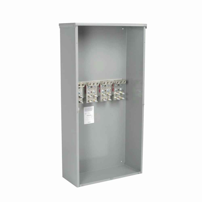 B-Line R9000 F Eaton series bussed gutter and termination cabinets, 1200 A, 3R, Underground, ANSI 61 gray painted, 065 kAIC, 6 Studs / Ø, (4) #4 - 600 MCM, Galvanized steel, Surface mount, 3 wires, 1 phase or 3 phase