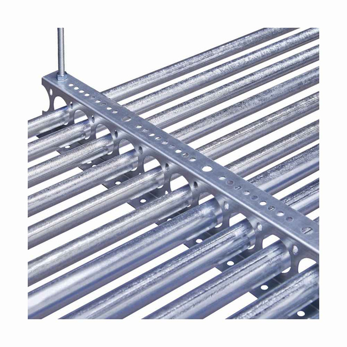 B-Line BCTS1-96 SS6 Eaton series strut pipe clamps and accessories, Support runs of conduit/pipe on same elevation, 24" 450 lbs, 36" 350 lbs load cap, Steel, Safety factor of 3,BCTS1 series,Stainless steel type 316, 1" max conduit size, 48 conduit ho