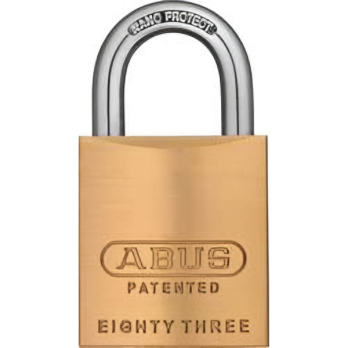 ABUS 83KnK/45 Solid Brass Padlock w/ Adaptor, 5/16" Shackle dia., 1 27/32" Width ABUS-83KnK/45
