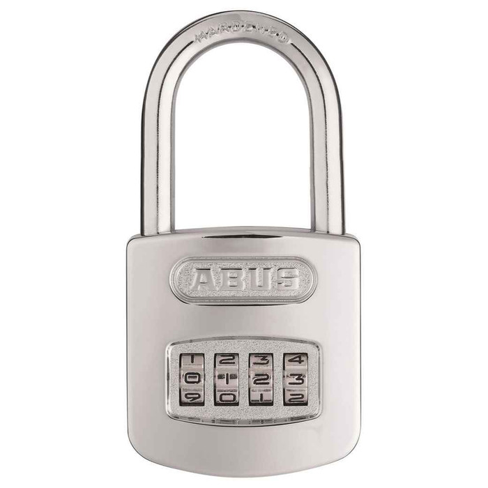 ABUS ABUS 160/50HB50 B Resettable 4-Digit Combination Padlock, Silver Color ABUS-160/50HB50 C