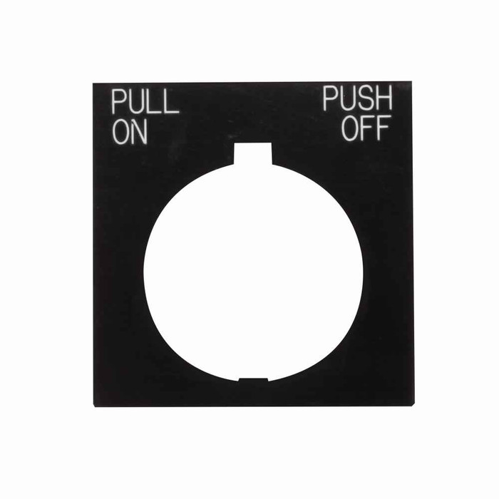 Eaton HT8PP5 HT800 pushbutton legend plate, HT800 series, Watertight and Oiltight Legend Plate, Black, Legend: ON/OFF, Standard