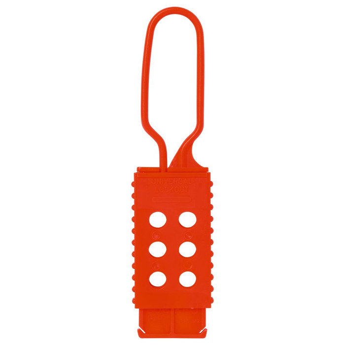 ABUS H770 Non-conductive Plastic Lockout Hasp,6 31/32" Length, Red