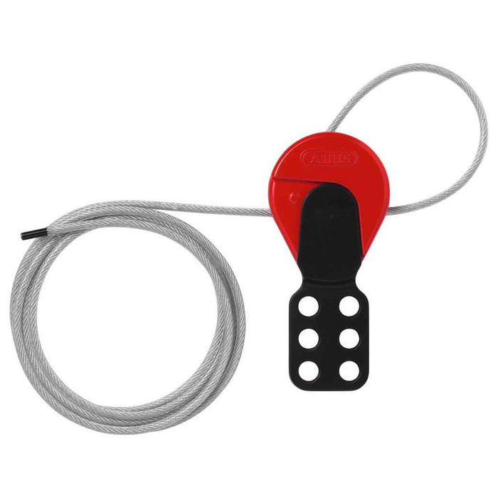 ABUS ABUS C515 Safelex Universal Cable Lockout, 196 27/32" Cable Length, Red ABUS-C515