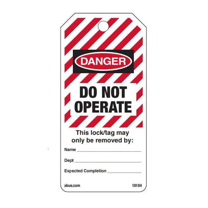 ABUS ABUS Safety Lockout Tags on a Roll "Do Not Operate" ABUS-Do Not Operate