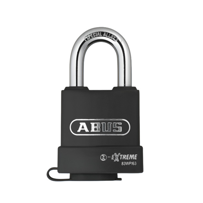 ABUS ABUS 83WP-KnK/63 Weatherized Steel Padlock, Black ABUS-83WP-KnK/63