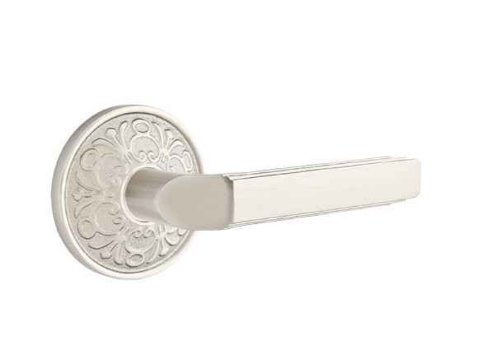 Emtek Emtek Designer Brass Leverset - Milano Lever, Privacy Set EMTEK-DESIGNER-LEVERSETS-MILANO-PRIVACY