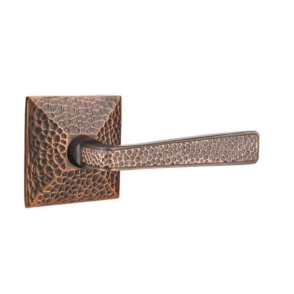 Emtek Arts & Crafts Leversets - Hammered Lever, Privacy Set