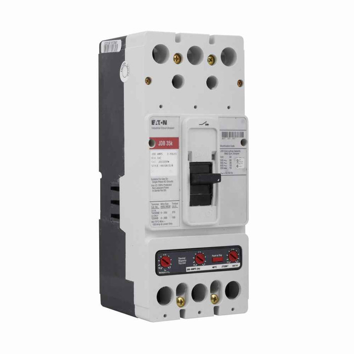 Eaton JDB3250KW Series C molded case switch, Series C, J-frame molded case circuit breaker, Factory Sealed, high magnetic molded case switch, 250 A, Three-pole, Without terminals, Non-interchangeable thermal magnetic trip, JDB breaker Eaton JDB3250KW Series C molded case switch, Series C, J-frame molded case circuit breaker, Factory Sealed, high magnetic molded case switch, 250 A, Three-pole, Without terminals, Non-interchangeable thermal magnetic trip, JDB breaker