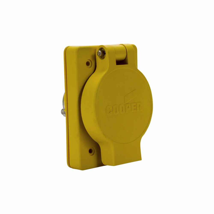 Eaton L1020RWBK Arrow Hart watertight locking receptacle, #14-8 AWG, 20A, Industrial, 125/250V, Back wiring, Black, Single, Watertight, L10-20, Three-pole, Three-wire, non-grounding, Thermoplastic, glass-filled nylon