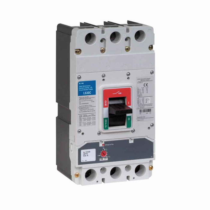 Eaton LGC3600FAW Series G molded case circuit breaker, LG-frame, LG, Fixed thermal, adjustable magnetic trip, Three-pole, 600A, 600 Vac, 200 kAIC at 240 Vac, 100 kAIC at 415 Vac, 100 kAIC at 480 Vac, 50 kAIC at 600 Vac, Without terminals Eaton LGC3600FAW Series G molded case circuit breaker, LG-frame, LG, Fixed thermal, adjustable magnetic trip, Three-pole, 600A, 600 Vac, 200 kAIC at 240 Vac, 100 kAIC at 415 Vac, 100 kAIC at 480 Vac, 50 kAIC at 600 Vac, Without terminals
