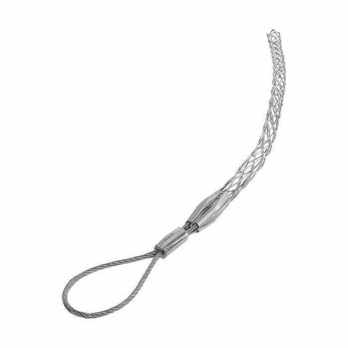 Eaton LP10013 pulling grip, Short Length, Flexible Eye, Light duty, 5800 lbs break, 1.00-1.24" cord diameter, 14" mesh length, Tinned-Bronze