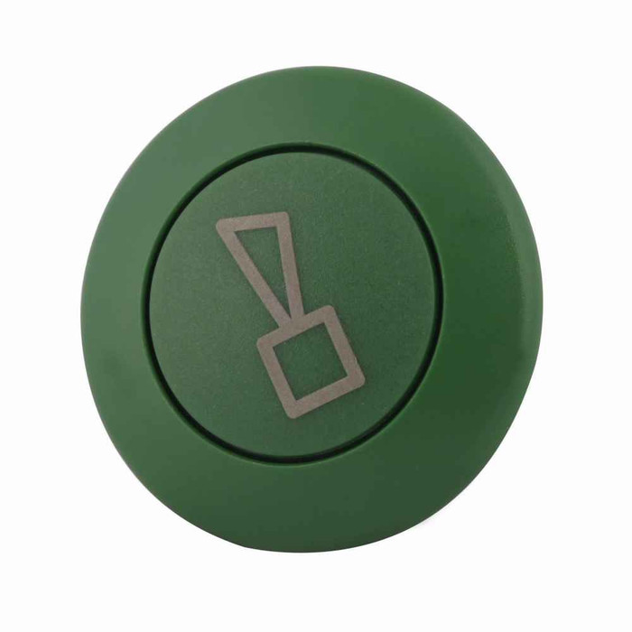 Eaton M22-DRP-G M22 modular pushbutton, M22 Modular Mushroom Pushbutton Operator, 22.5 mm, Maintained, Non-illuminated, Bezel: Silver, Button: Green, IP67, IP69K, NEMA 4X, 13, 1,000,000 mechanical operations
