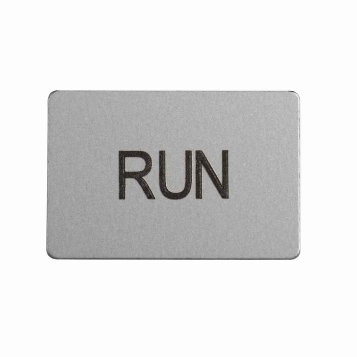 Eaton M22-XST-GB7 M22 pushbutton legend plate insert, M22 Modular Pushbutton Legend Plate Insert, 22.5 mm, Inscription: RUN/ GB7, IP66, NEMA 4X, 13