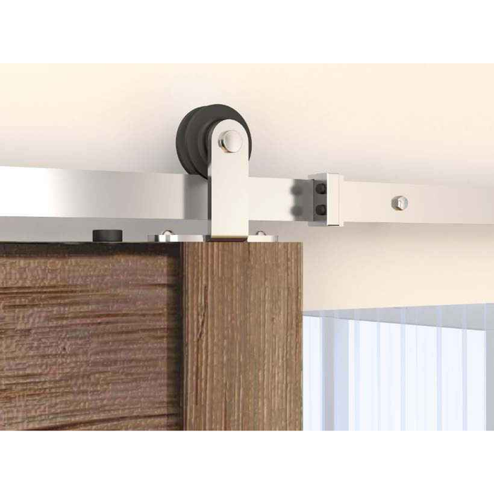 Orca Hardware FTTM Series 8' Flat Track Kit With Top Mount Hangers (Two 4' Tracks w/Connector Plate)