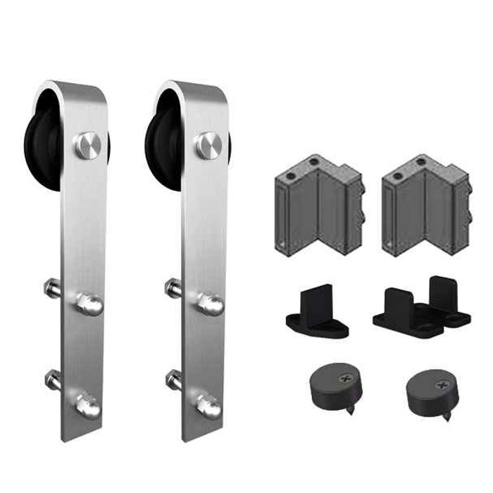 Orca Hardware Orca FTST Double Door Kit With Standard Drop Hangers ORC-FTST-DDK