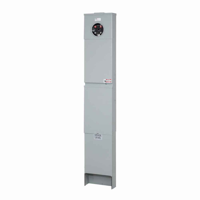 Eaton MHM200P Mobile Home Panel, Metered ring, 200A, Pedestal mounting, 8/16 interior, No receptacles, BWH2200 main circuit breaker