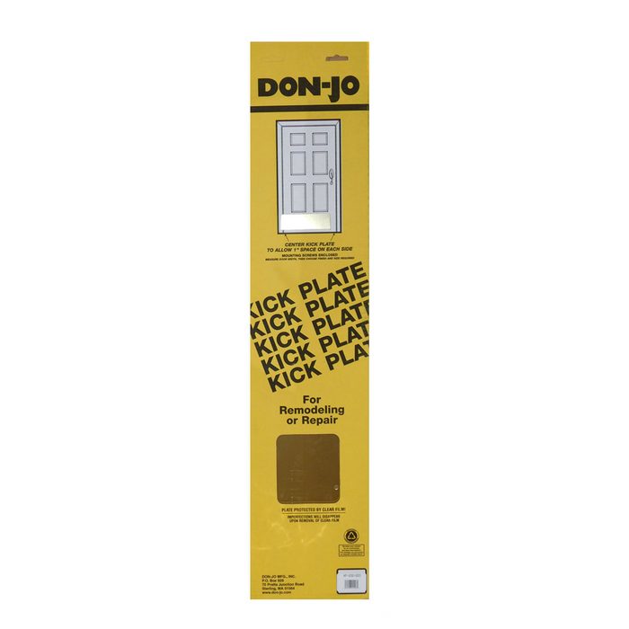 Don-Jo KP632 Kick Plate for Remodeling and Repair, 6" x 32" with Satin or Brass Tone Finish