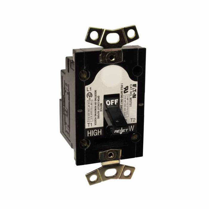 Eaton MST01 NEMA starter, Space SVG reversing starter, Ground fault, 1NO contacts, 208V Coil, Nema Size 0, 0.35-1.65 A