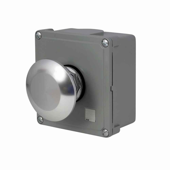 Eaton 10250H5101 10250T pushbutton,10250H, Assembled control station, 30.5 mm, Heavy-Duty, NEMA 1, Red, Flush, Die cast, STOP, Surface, One element
