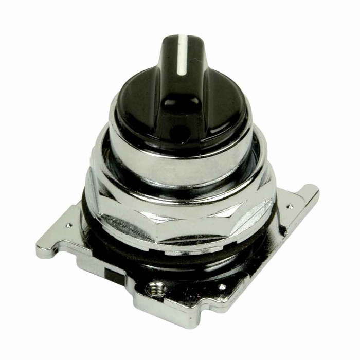 Eaton 10250T1311-11X 10250T pushbutton, 10250T, Selector switch, 30.5 mm, Heavy-duty, Cam 1, 60° throw, NEMA 3, 3R, 4, 4X, 12, 13, Non-illuminated, Two-position, Knob, Black actuator, 2 NO-2 NC