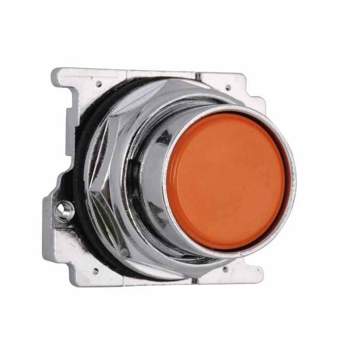 Eaton 10250T109 Eaton, 30.5 mm, Heavy-Duty Watertight/Oiltight Pushbutton,Class I Division 2,Orange,Plastic Actuator,Chrome bezel,Non-illuminated,Flush mounting,Momentary,30.5 mm,Flush Pushbutton,10250T Series