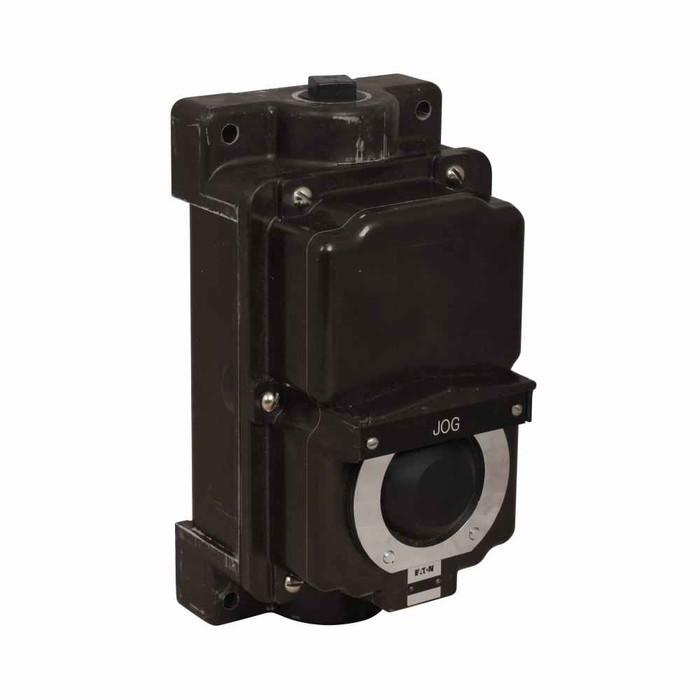 Eaton 10250H1914 10250T pushbutton,10250H, 30.5 mm, Heavy-Duty, NEMA 3, 3S, 4, 4X, 12, 13, One indicating light, two pushbuttons, booted, Red, black actuator, Polyester enc., MOTOR RUN START/STOP, Surface, 1NO-2NC, 240 Vac light unit, Three elements