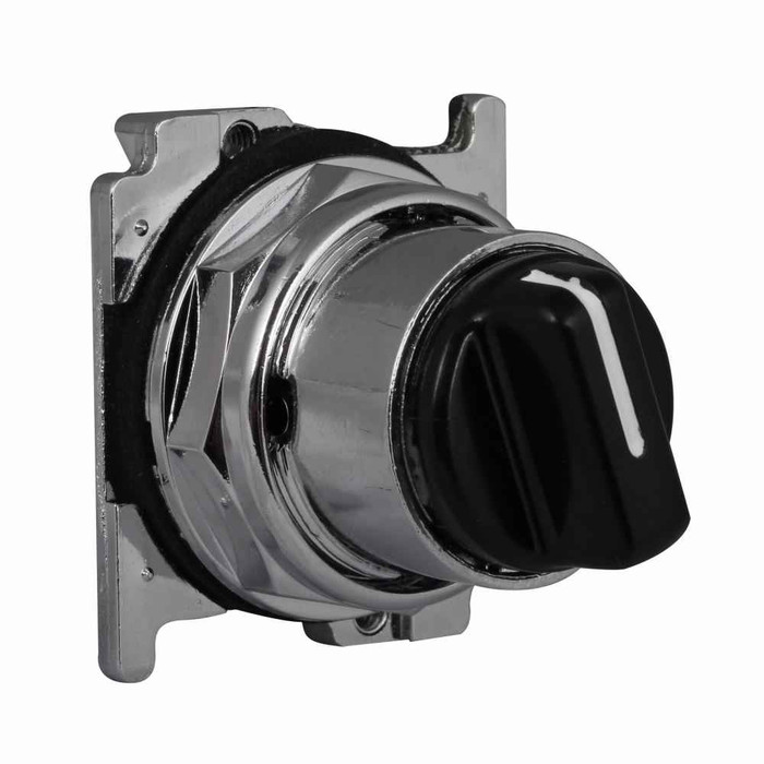 Eaton 10250T1367 10250T pushbutton, 10250T, Selector switch, 30.5 mm, Heavy-Duty, Cam 7, 40° throw, NEMA 3, 3R, 4, 4X, 12, 13, Non-illuminated, Four-position, Knob, Black actuator