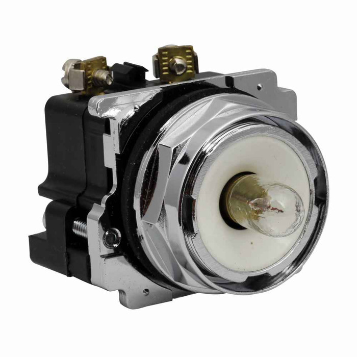 Eaton 10250T182N 10250T pushbutton, Heavy-duty watertight and oiltight Indicating Light, Heavy-duty watertight and oiltight, Standard actuator, Incandescent, Transformer, NEMA 3, 3R, 4, 4X, 12, 13, 240 V, 30.5 mm