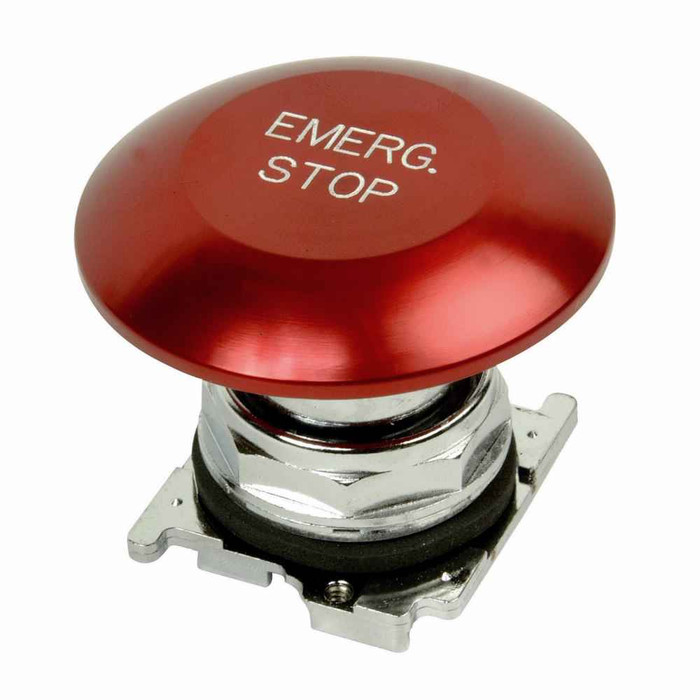 Eaton 10250T172-53 10250T pushbutton, 30.5 mm Heavy-Duty Watertight/Oiltight Pushbutton Operator, Non-illuminated, 1NO contacts, Red Jumbo mushroom , Momentary, NEMA 3, 3R, 4, 4X, 12, 13, 10250T series