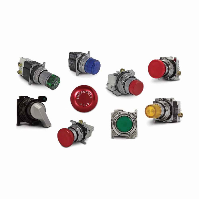 Eaton 10250T181NC19N 10250T pushbutton, Heavy-duty watertight and oiltight Indicating Light, Standard actuator, Incandescent, Transformer, NEMA 3, 3R, 4, 4X, 12, 13, Amber, Plastic, 120 V