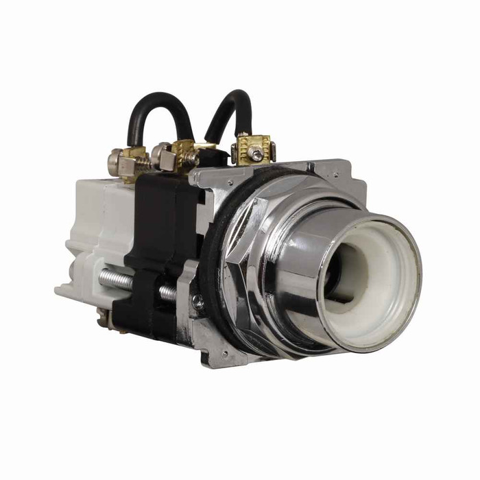 Eaton 10250T221LRG06 10250T pushbutton, Heavy-duty watertight and oiltight Indicating Light, PresTest, LED, Transformer, NEMA 3, 3R, 4, 4X, 12, 13, Red, Glass, 120 V