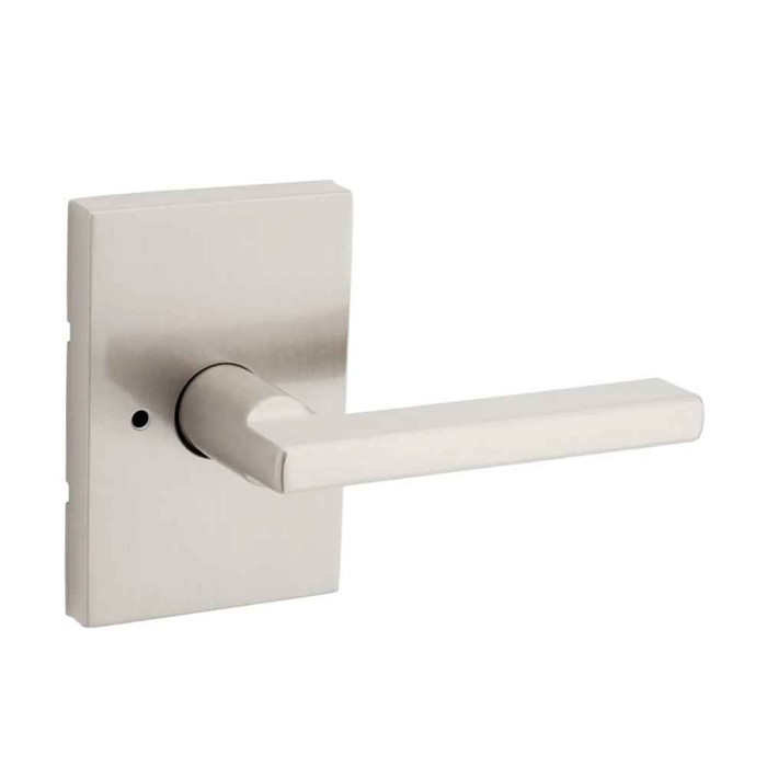 Kwikset KWI-740HFLRCT-S Halifax Lever with Rectangular Rose Entry Door Lock SmartKey with 6AL Latch and RCS Strike