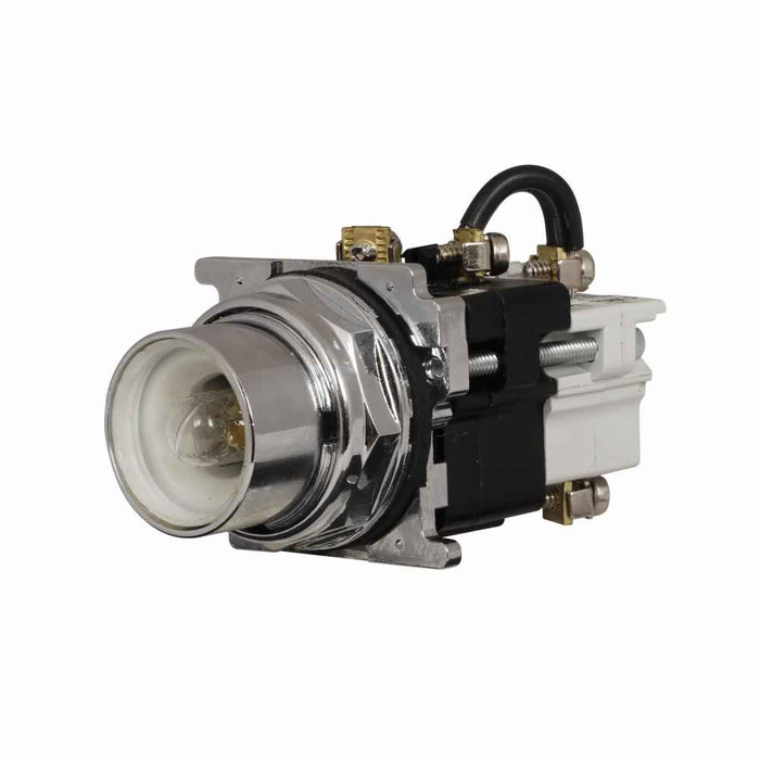 Eaton 10250T221N 10250T pushbutton, Heavy-duty watertight and oiltight Indicating Light, PresTest, Incandescent, Transformer, NEMA 3, 3R, 4, 4X, 12, 13, 120 V, 30.5 mm