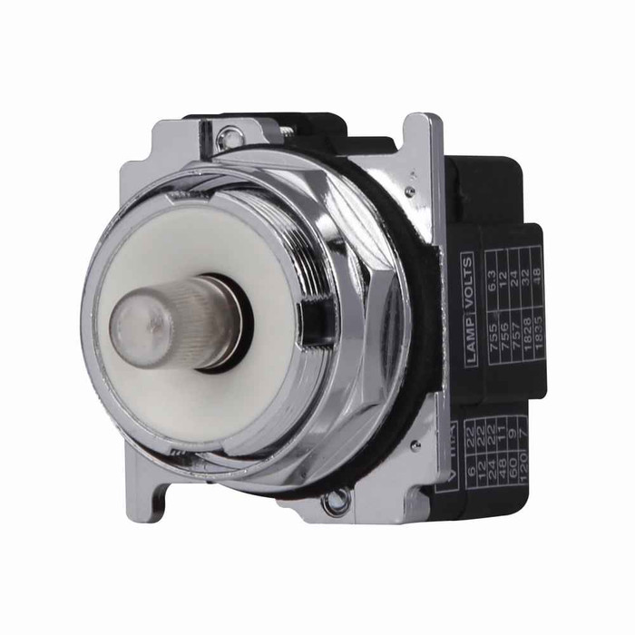 Eaton 10250T227N 10250T pushbutton Heavy-Duty Indicating Light Component, Watertight and Oiltight, Standard actuator, Incandescent, neon, 240 Vac/dc, 30.5 mm