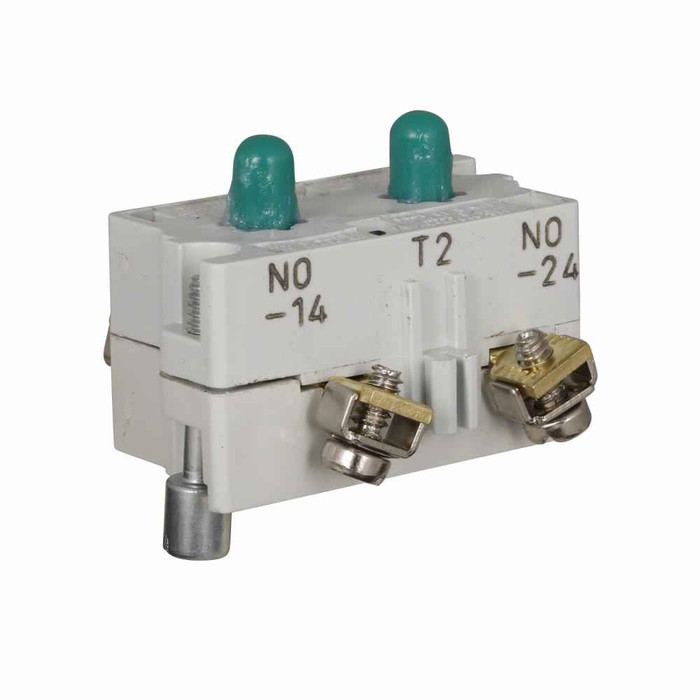 Eaton 10250T2ECP 10250T pushbutton contact block, 10250T series, Logic Level Contact Block, 2NO, amber, Pressure terminal